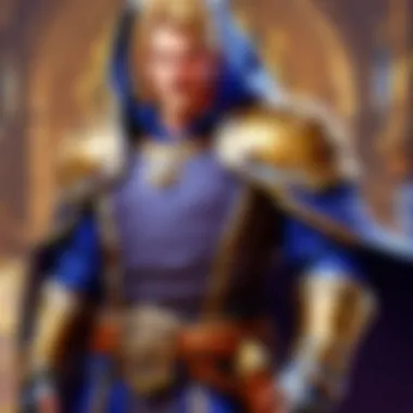 A depiction of Anduin Wrynn in a strategic battle scene within the Warcraft universe