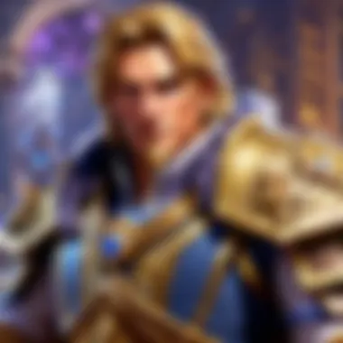 Anduin Wrynn in regal attire, showcasing his leadership qualities