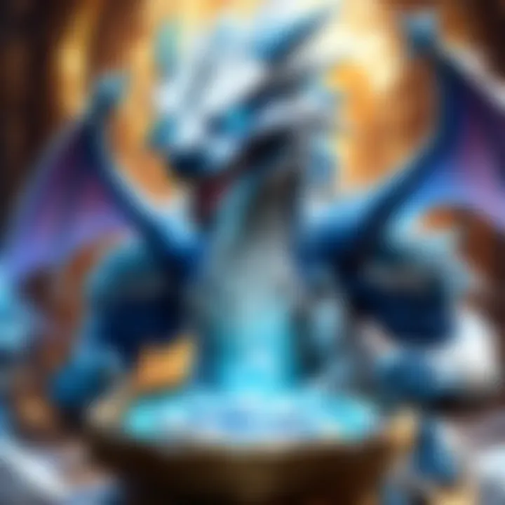 Glowing crystal orb channeling the power of Blue-Eyes White Dragon