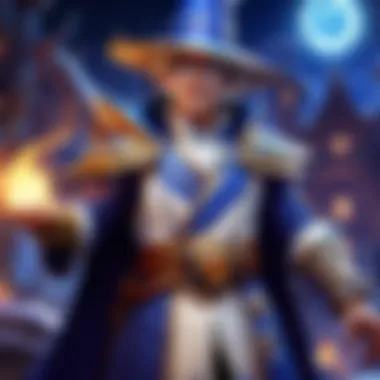 Moonlit Magic Casting Blue mage casting powerful spells under the moonlit sky