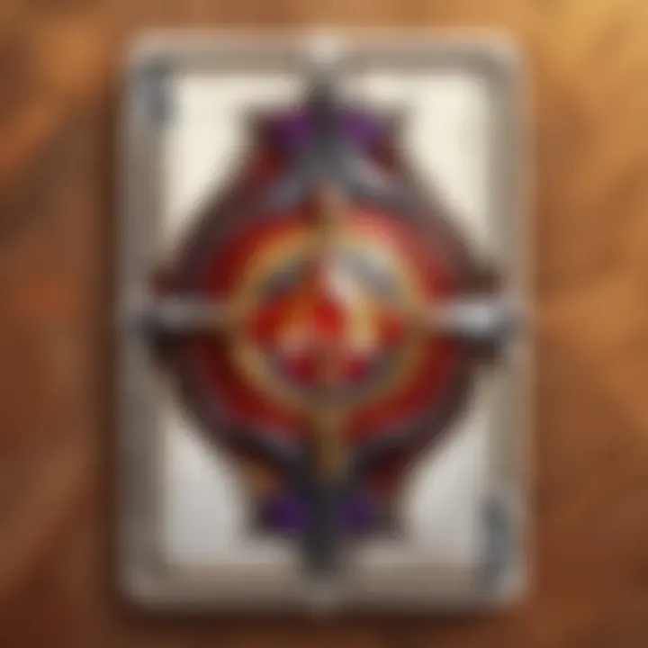 Illustration of a stylized deck of playing cards symbolizing Hearthstone deck creation