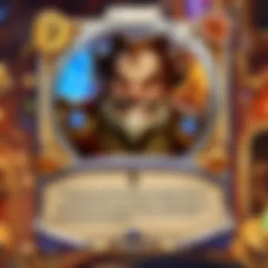 Illustration of a collection of diverse quote cards enhancing the Hearthstone experience