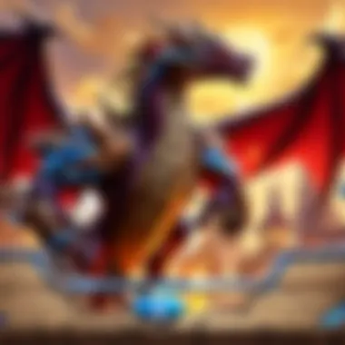 Illustration of a fierce dragon-themed aggro deck in Hearthstone