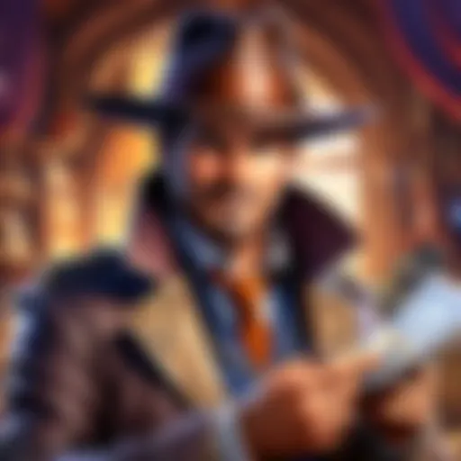 Enigmatic Detective Analyzing Hearthstone Cards