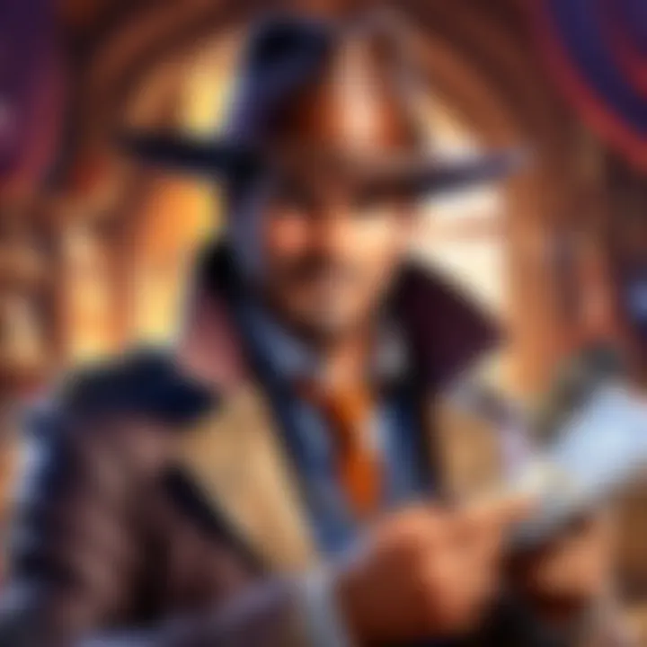 Enigmatic Detective Analyzing Hearthstone Cards