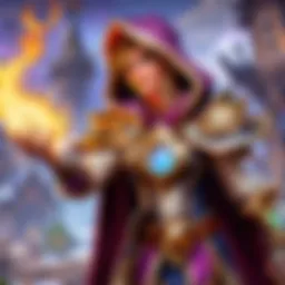 A dynamic scene showcasing spell casting mechanics in a fantasy game setting