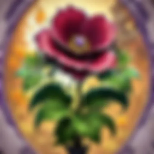 Artistic representation of the Grunt Style Death Flower in Hearthstone