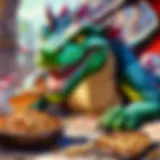 Artistic rendering of the hungry dragon card