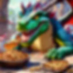 Artistic rendering of the hungry dragon card