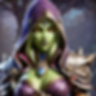 A visual representation of Sylvanas's evolution throughout the Hearthstone narrative.