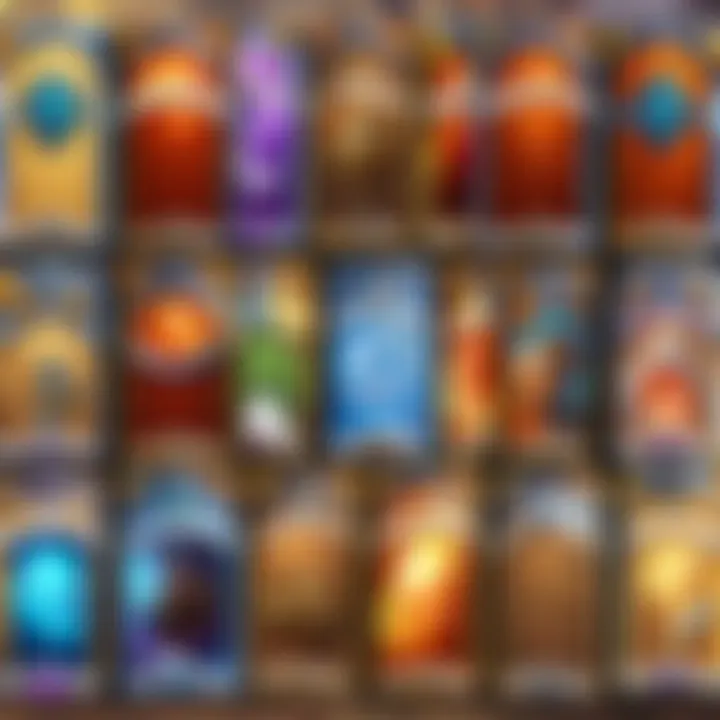 An illustration of various popular deck types used by Georgian players in Hearthstone.