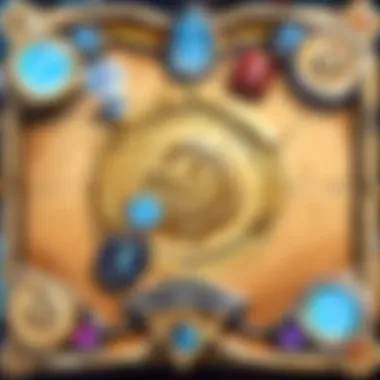 A strategic board layout in Hearthstone showcasing card placements and coin usage