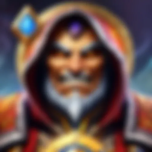 Illustration depicting a fierce aggro deck player in a digital battlefield