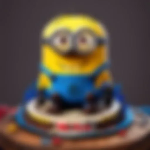 Deliciously decorated Walmart Minion cake featuring vibrant colors and playful designs.