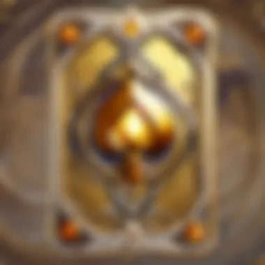 A stunning display of golden cards from Hearthstone showcasing their intricate designs