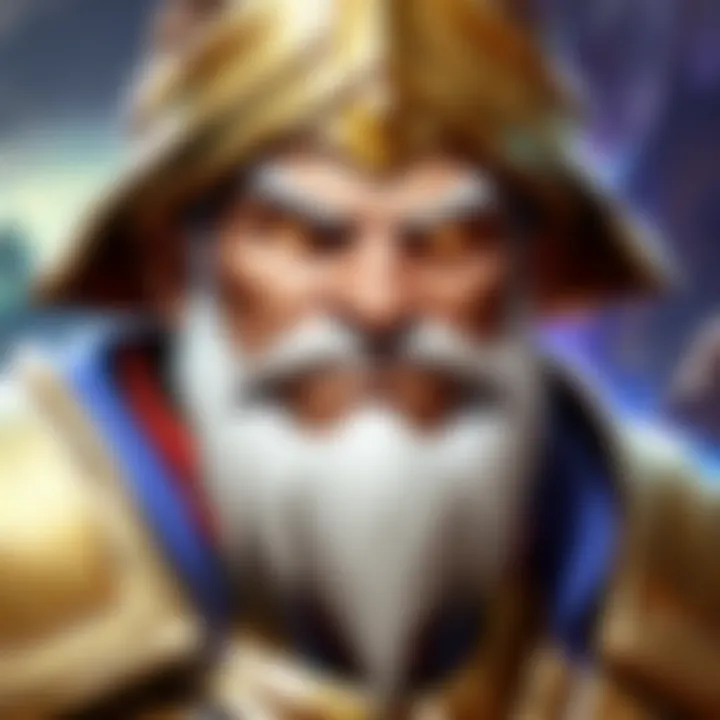 Golden Hero Portrait in Hearthstone