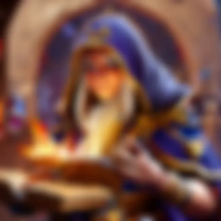 A close-up of a player's intense focus and concentration while playing Hearthstone