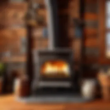 Elegant Hearthstone Heritage Wood Stove in Rustic Setting