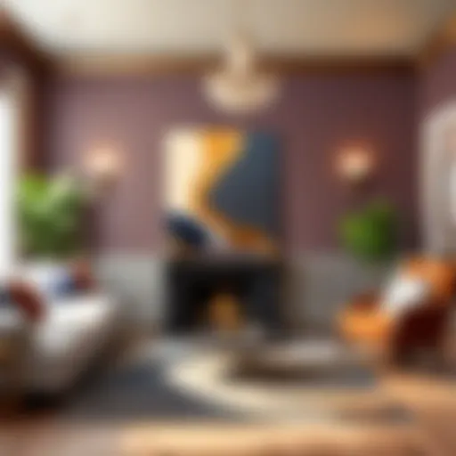 Elegant Hearthstone Color Palette in Living Room