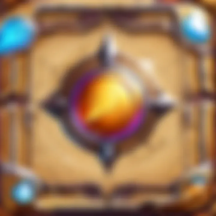 Abstract Conceptual Illustration of Strategic Card Placement in Hearthstone