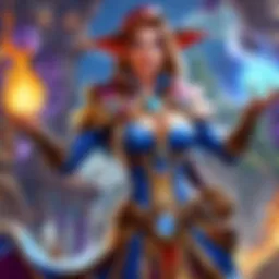 Mystical Sorceress Conjuring Elemental Forces