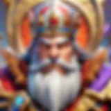 A regal depiction of King Crush showcasing his majestic appearance in Hearthstone.