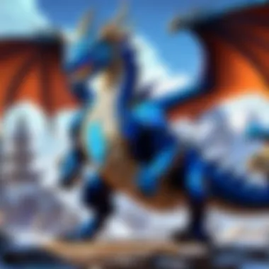 Guardian Dragon at Training Grounds Majestic dragon overlooking the mage's training grounds