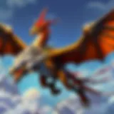 Majestic dragonhawk soaring through the sky