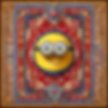 Minion rug adding a touch of whimsical charm to gaming setup