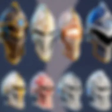 Comparison chart of various deck helmet features.