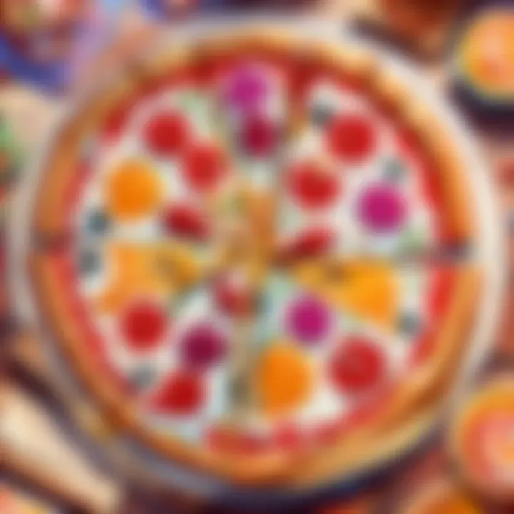 Strategically placed pizza slice on a vibrant Hearthstone card