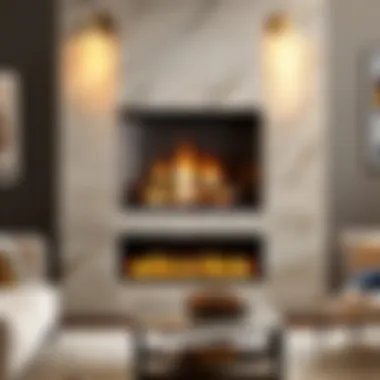 Sleek Regent Stone Quartz Fireplace Design