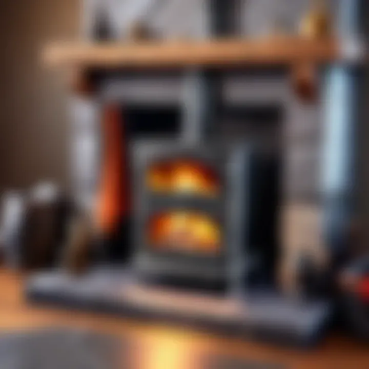 Soapstone stove in modern living room