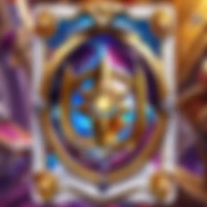 An intricate illustration of a Hearthstone card showcasing the concept of a dream card.