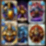 Visual representation of various armor cards