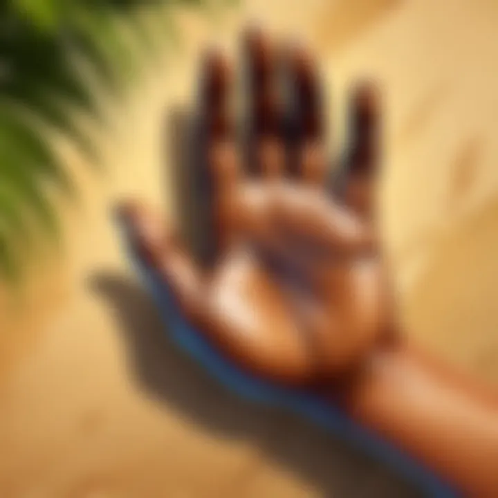 Close-up of palm features highlighting lines and mounts