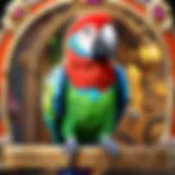 Illustration showcasing the unique features of parrot cards in Hearthstone.