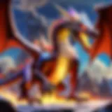 Mystical Fire Dragon in the Depths of Battle